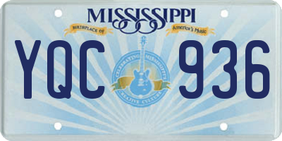 MS license plate YQC936
