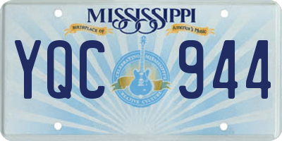 MS license plate YQC944
