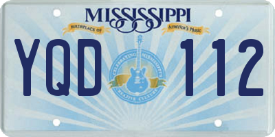 MS license plate YQD112