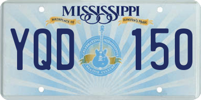 MS license plate YQD150