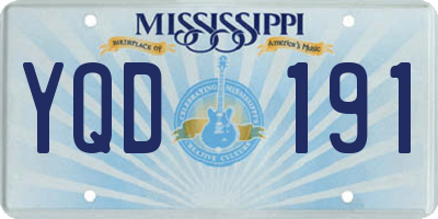 MS license plate YQD191