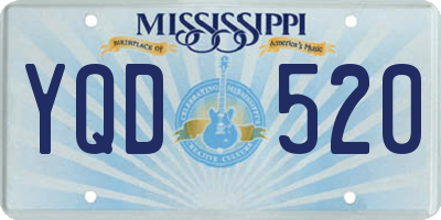 MS license plate YQD520