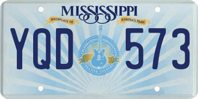 MS license plate YQD573
