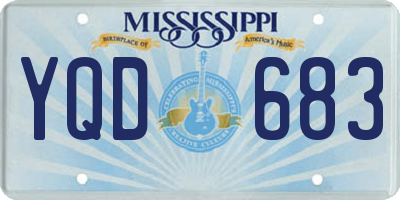 MS license plate YQD683