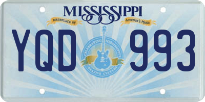 MS license plate YQD993
