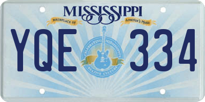 MS license plate YQE334