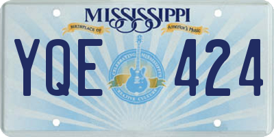 MS license plate YQE424