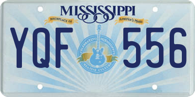MS license plate YQF556