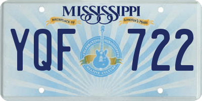MS license plate YQF722
