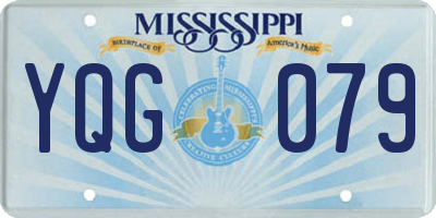 MS license plate YQG079