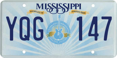 MS license plate YQG147