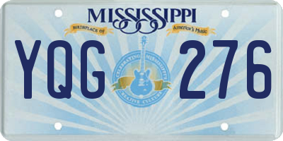 MS license plate YQG276