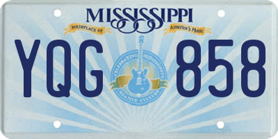 MS license plate YQG858