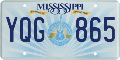 MS license plate YQG865