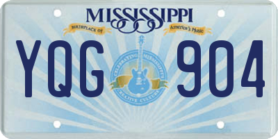 MS license plate YQG904