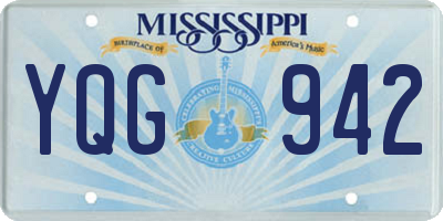 MS license plate YQG942