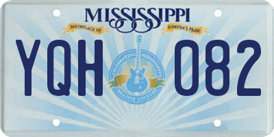 MS license plate YQH082