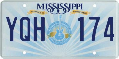 MS license plate YQH174
