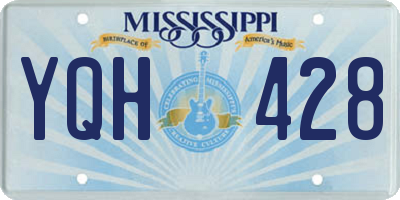 MS license plate YQH428