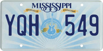 MS license plate YQH549