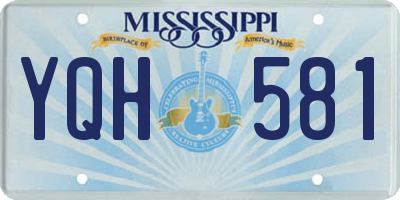 MS license plate YQH581