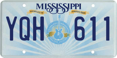 MS license plate YQH611