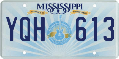MS license plate YQH613