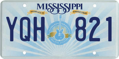 MS license plate YQH821