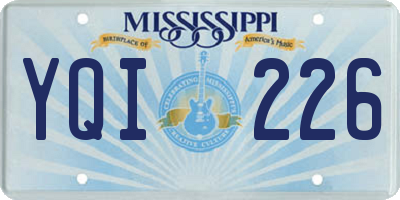 MS license plate YQI226