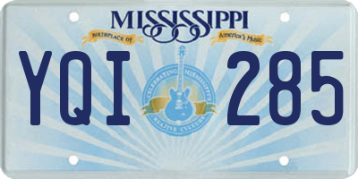 MS license plate YQI285