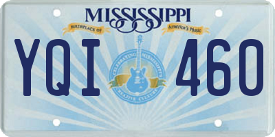 MS license plate YQI460