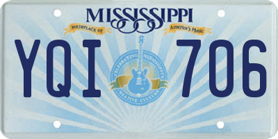 MS license plate YQI706
