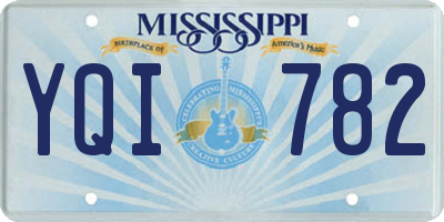 MS license plate YQI782