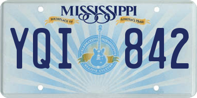 MS license plate YQI842