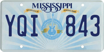 MS license plate YQI843