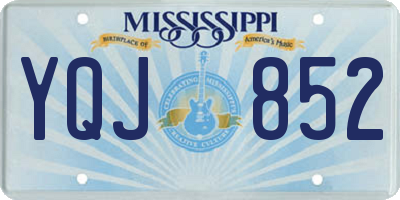 MS license plate YQJ852