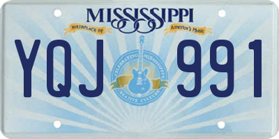 MS license plate YQJ991