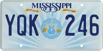MS license plate YQK246