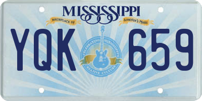 MS license plate YQK659