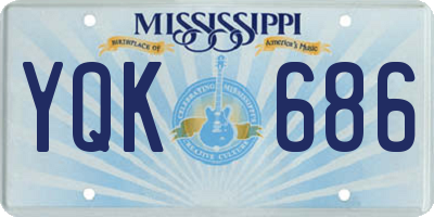 MS license plate YQK686