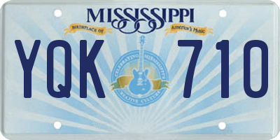 MS license plate YQK710