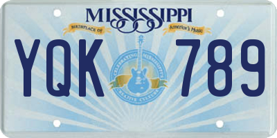 MS license plate YQK789