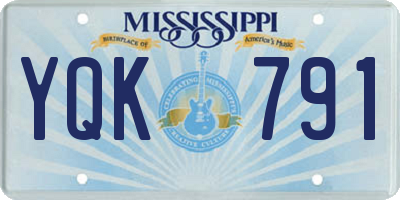 MS license plate YQK791