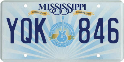 MS license plate YQK846