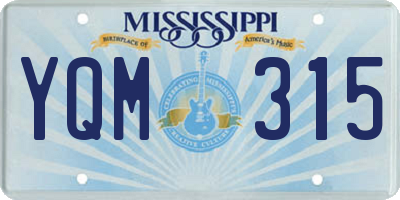 MS license plate YQM315