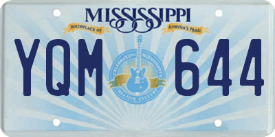 MS license plate YQM644