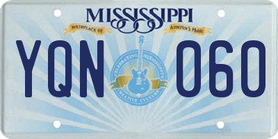MS license plate YQN060