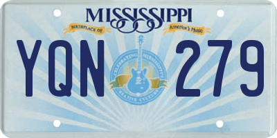 MS license plate YQN279