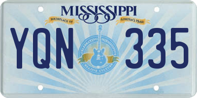 MS license plate YQN335