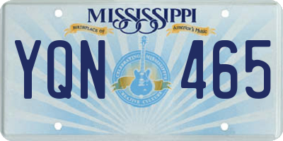 MS license plate YQN465